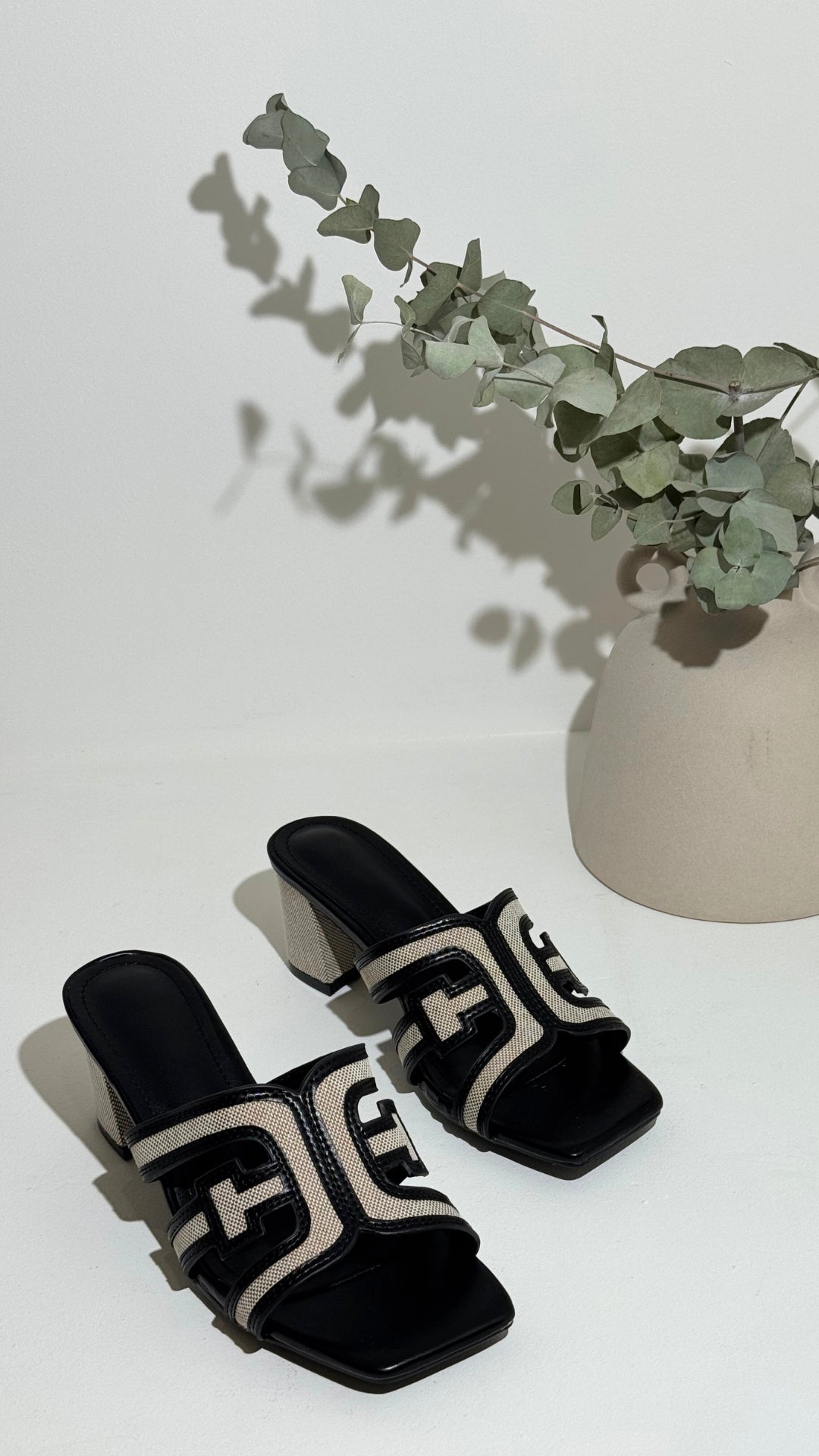sandales Talon  Noir