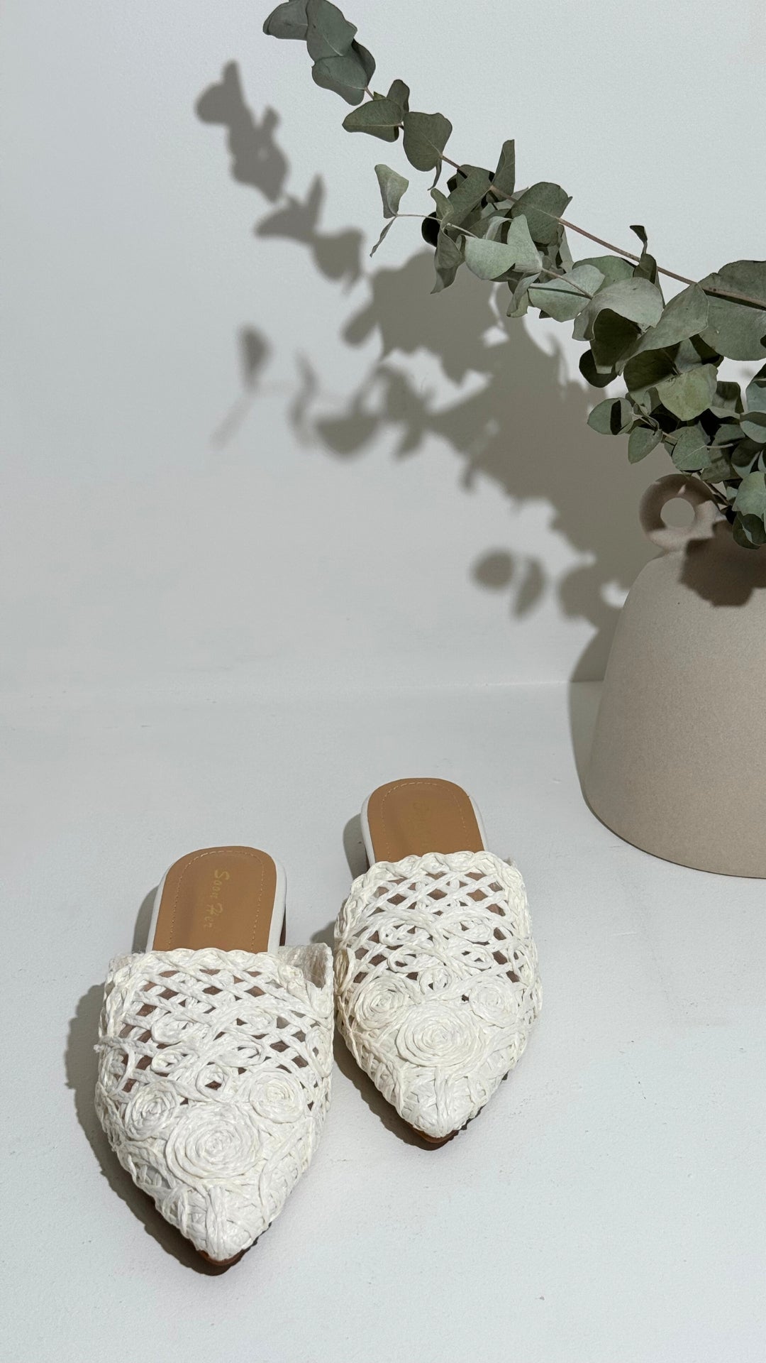 Babouches Mules blanche