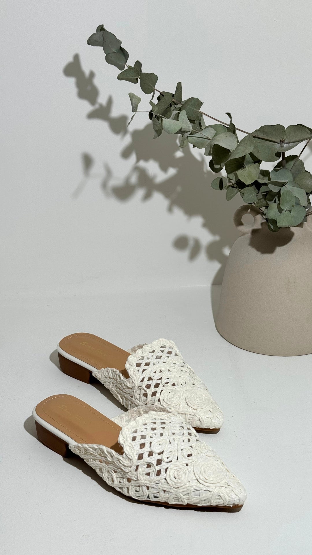 Babouches Mules blanche