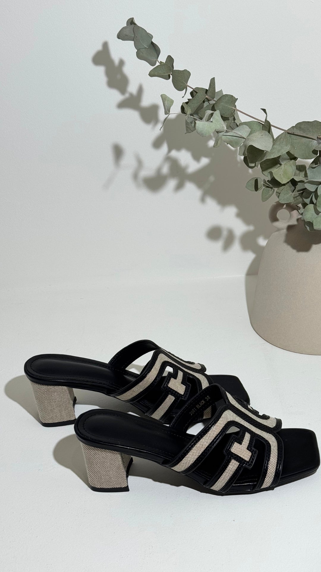 sandales Talon  Noir