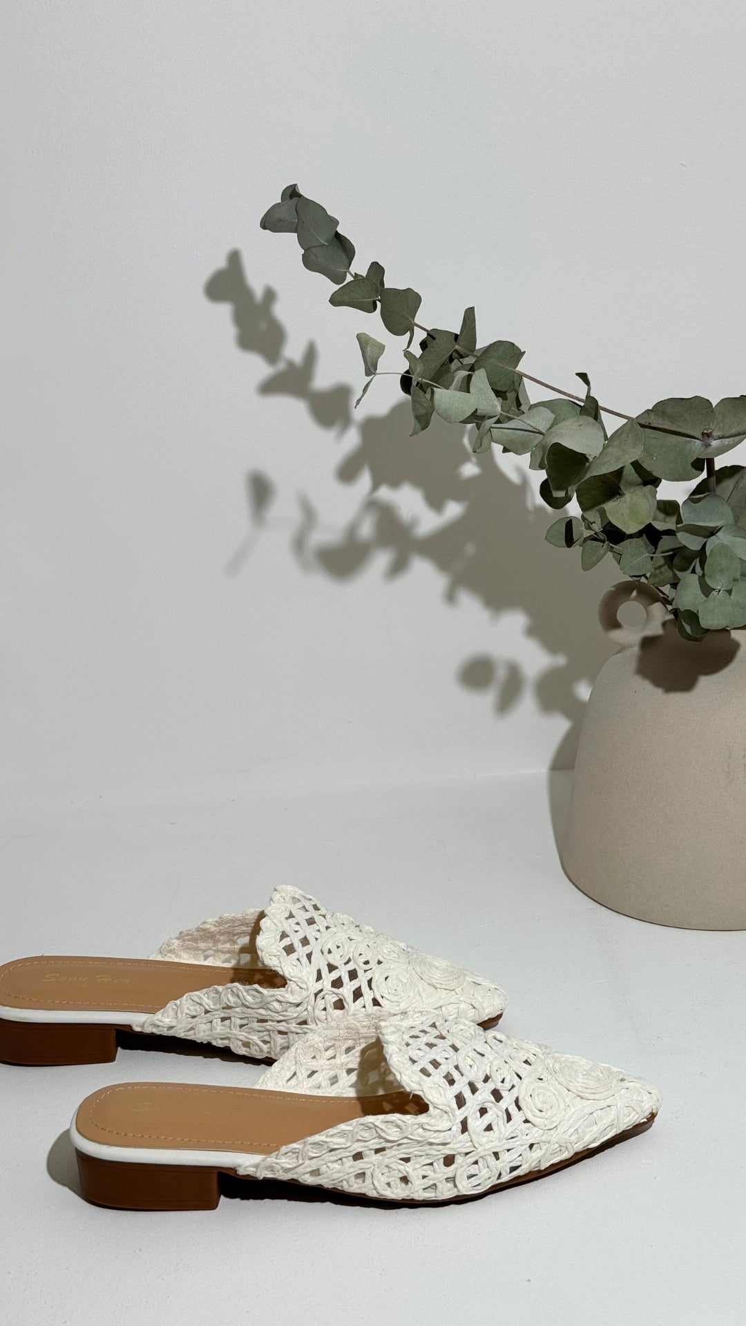 Babouches Mules blanche