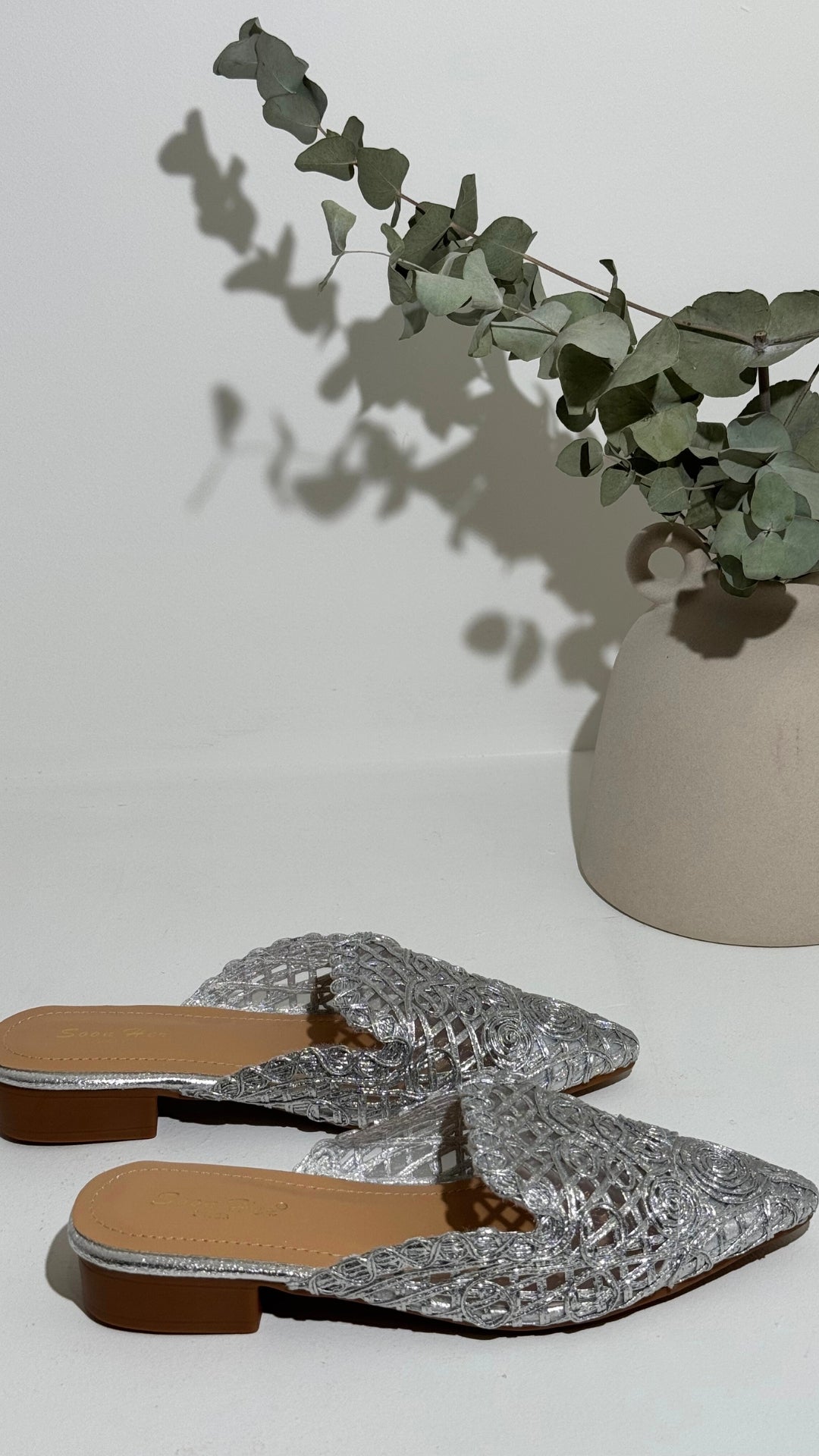 Babouches Mules argent