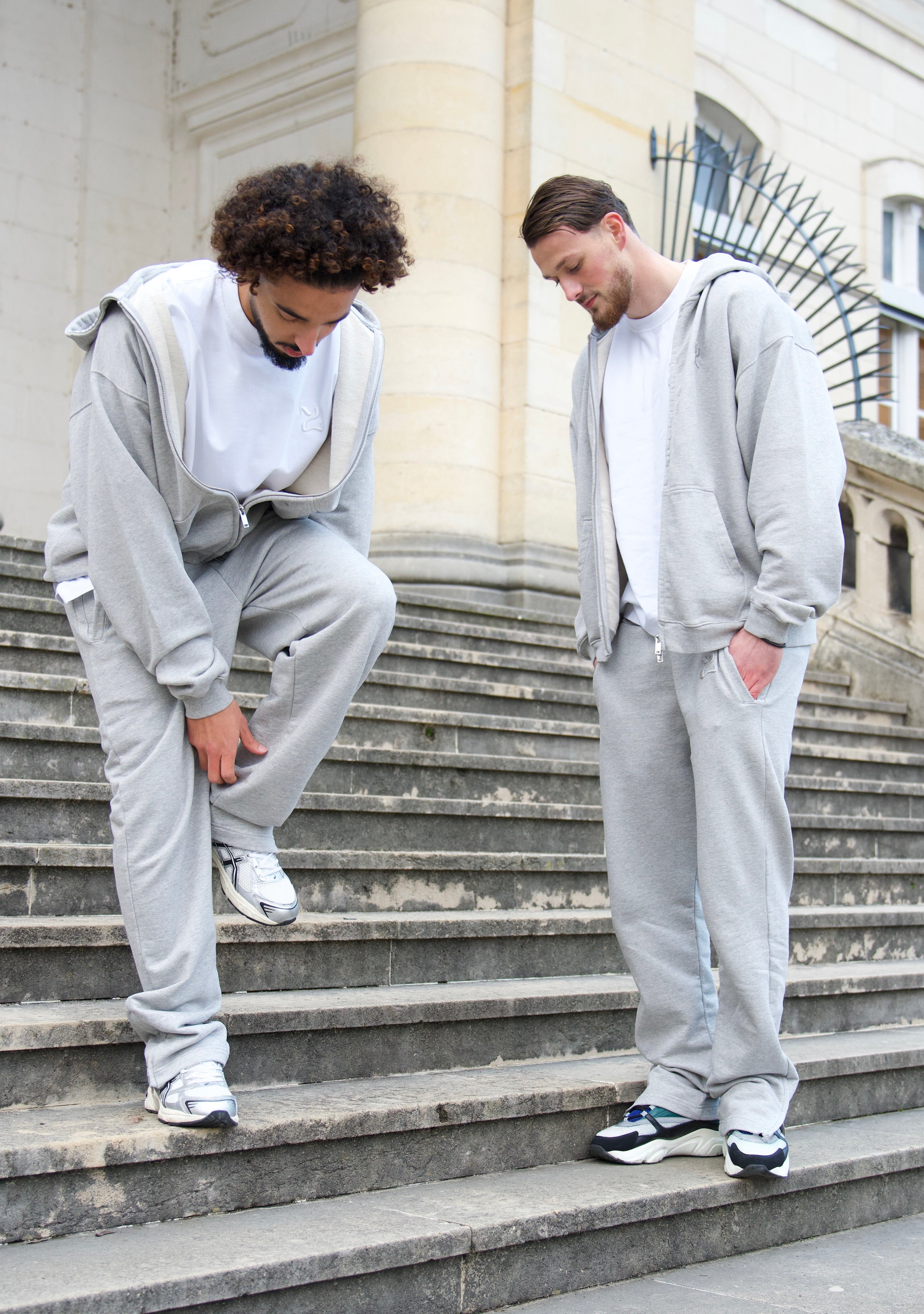 Sweat à capuche zippé oversize 500 Grammes "SOFT STONE"