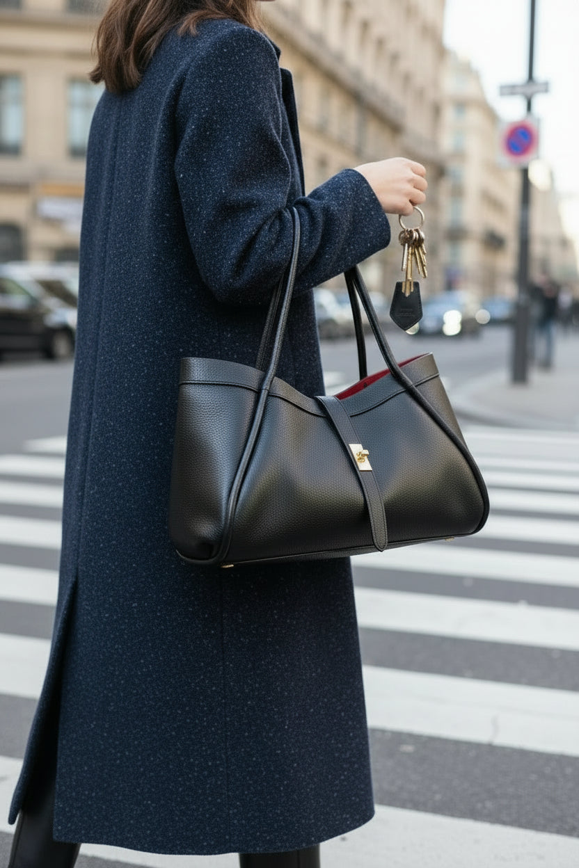 Sac à Main 100% Cuir Vachette Véritable "SARAH"