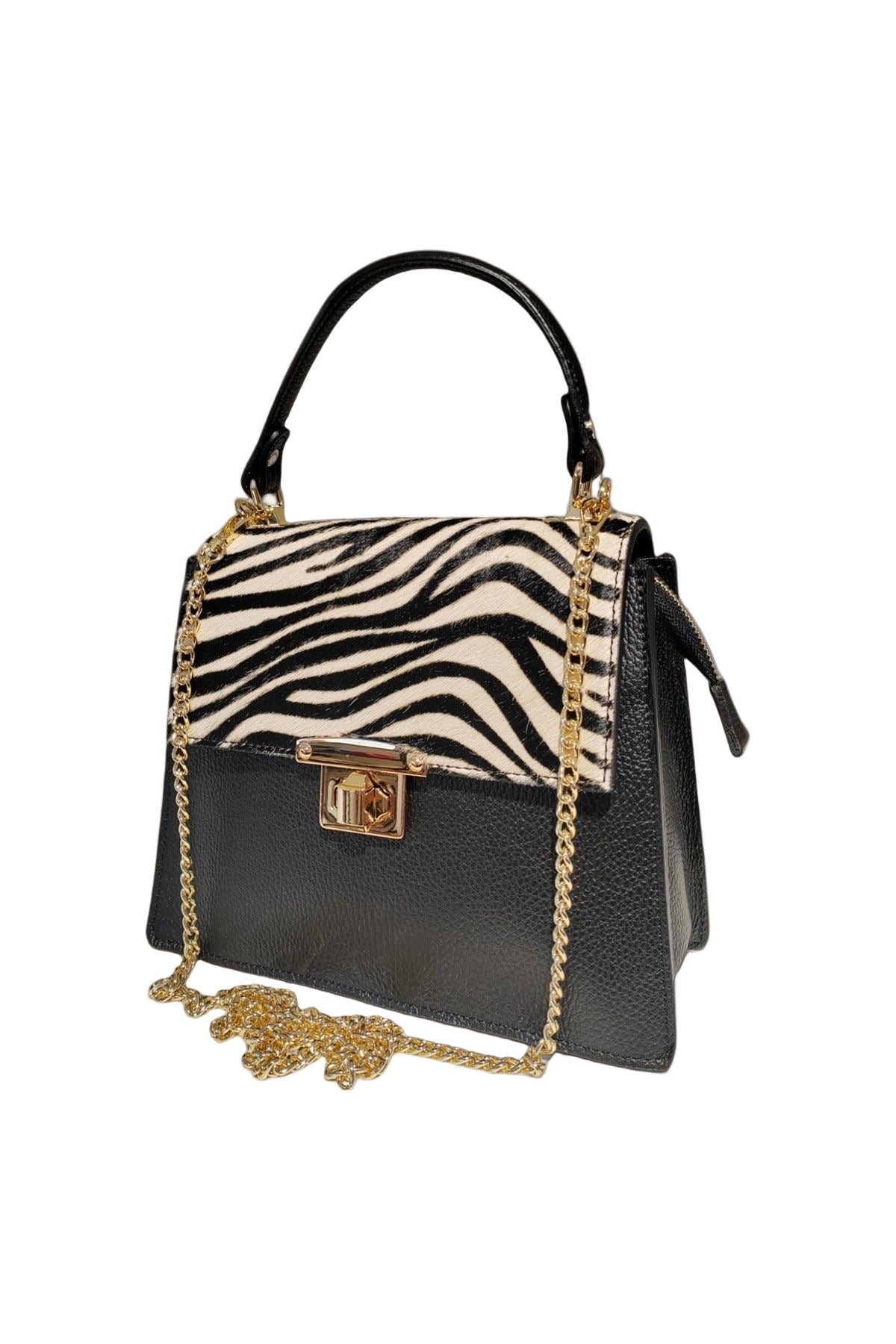 Sac à main en cuir vachette véritable " ÉMILIE "