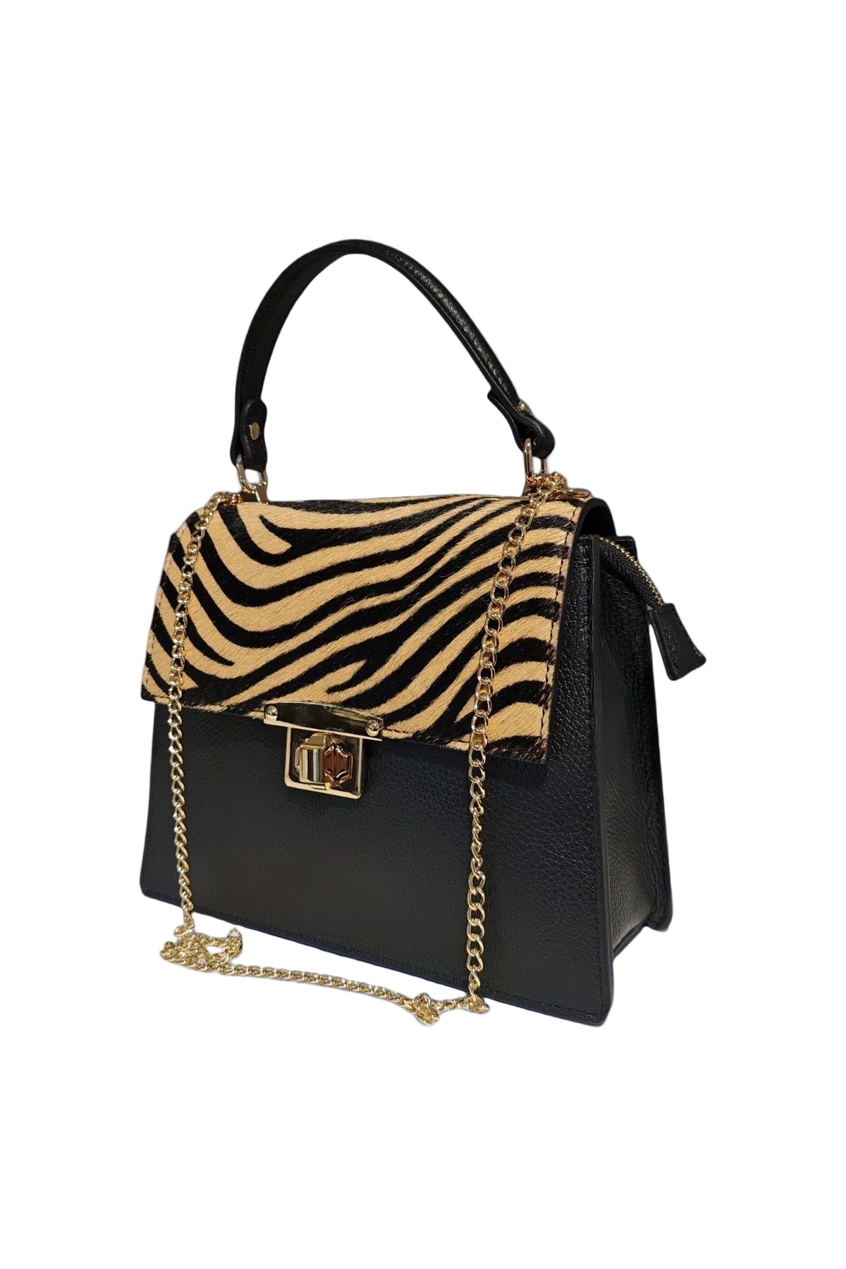 Sac à main en cuir vachette véritable " ÉMILIE "