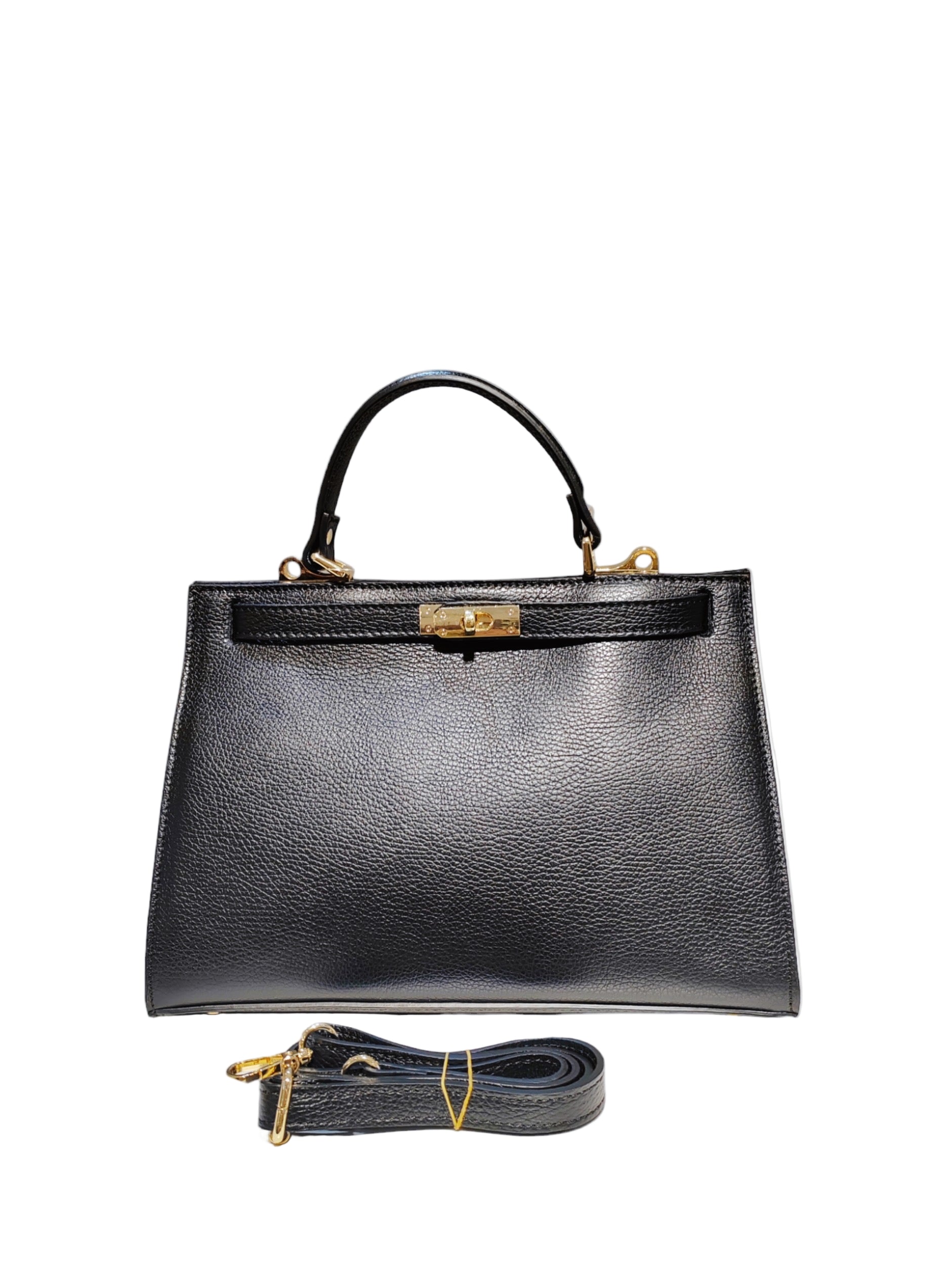 Sac À Main Élégant en Cuir Grainé 100% "AMBRE"