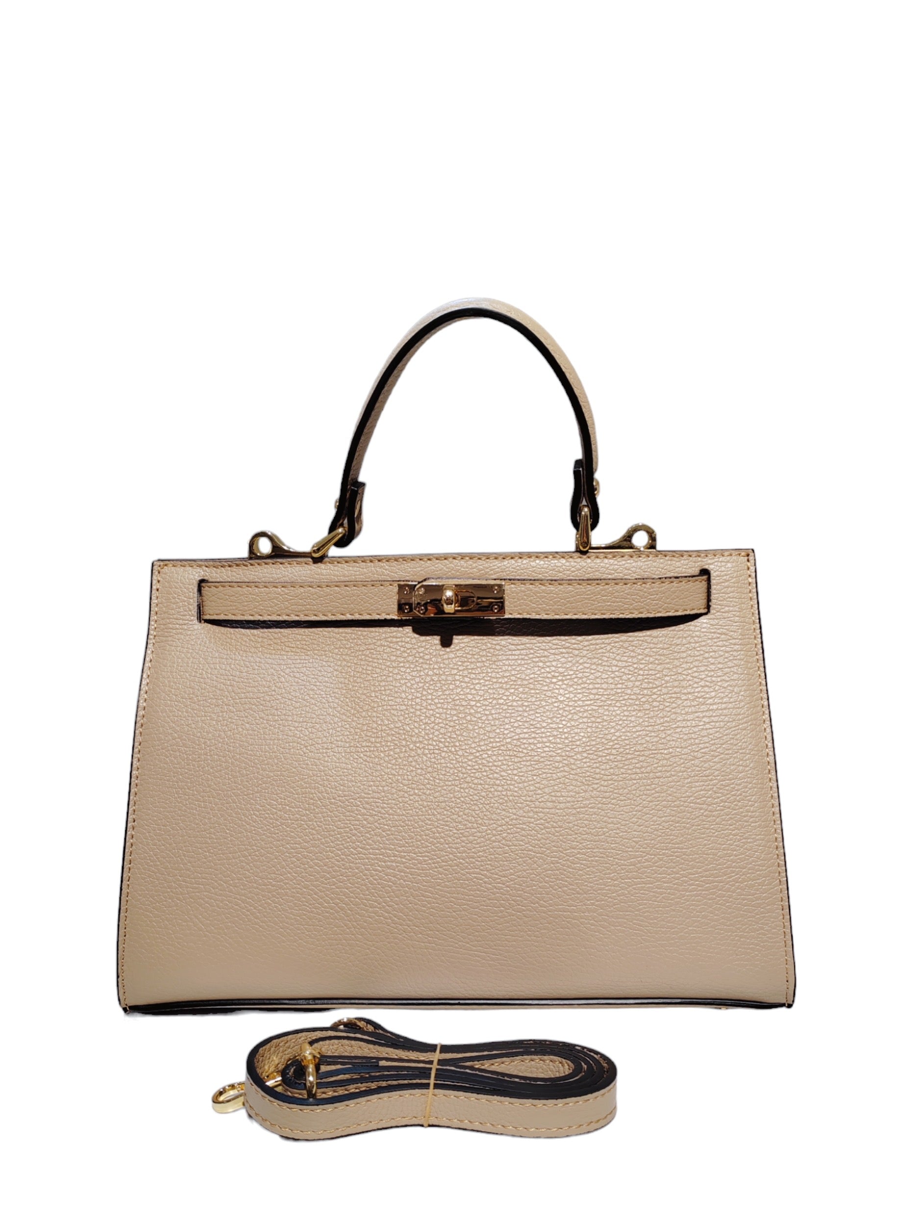 Sac À Main Élégant en Cuir Grainé 100% "AMBRE"