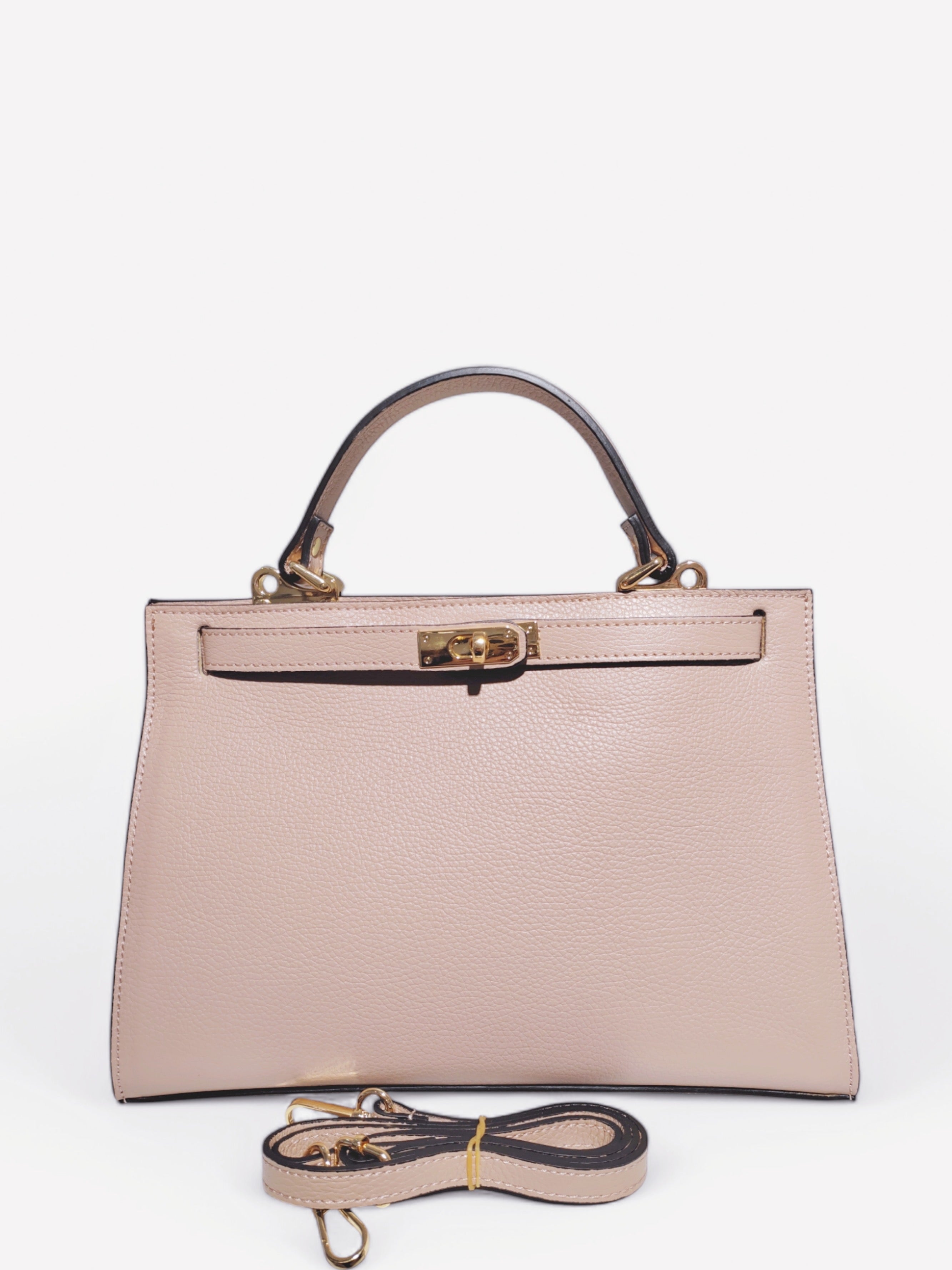 Sac À Main Élégant en Cuir Grainé 100% "AMBRE"