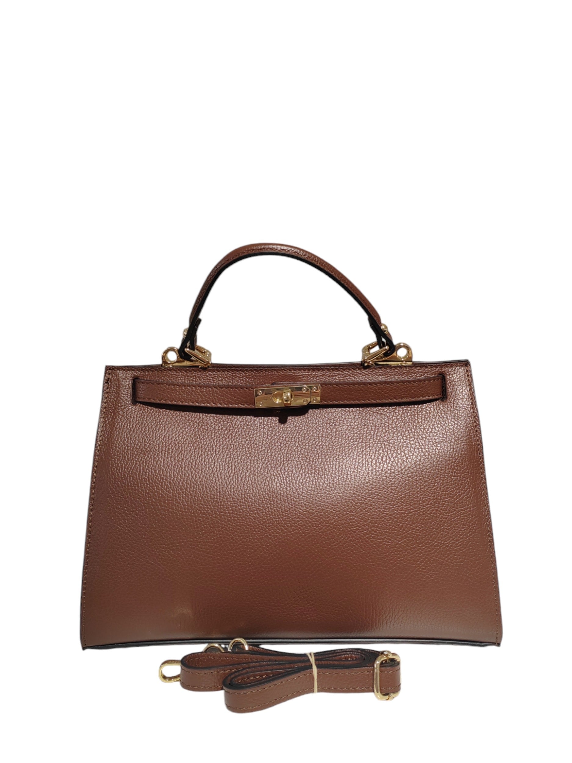 Sac À Main Élégant en Cuir Grainé 100% "AMBRE"