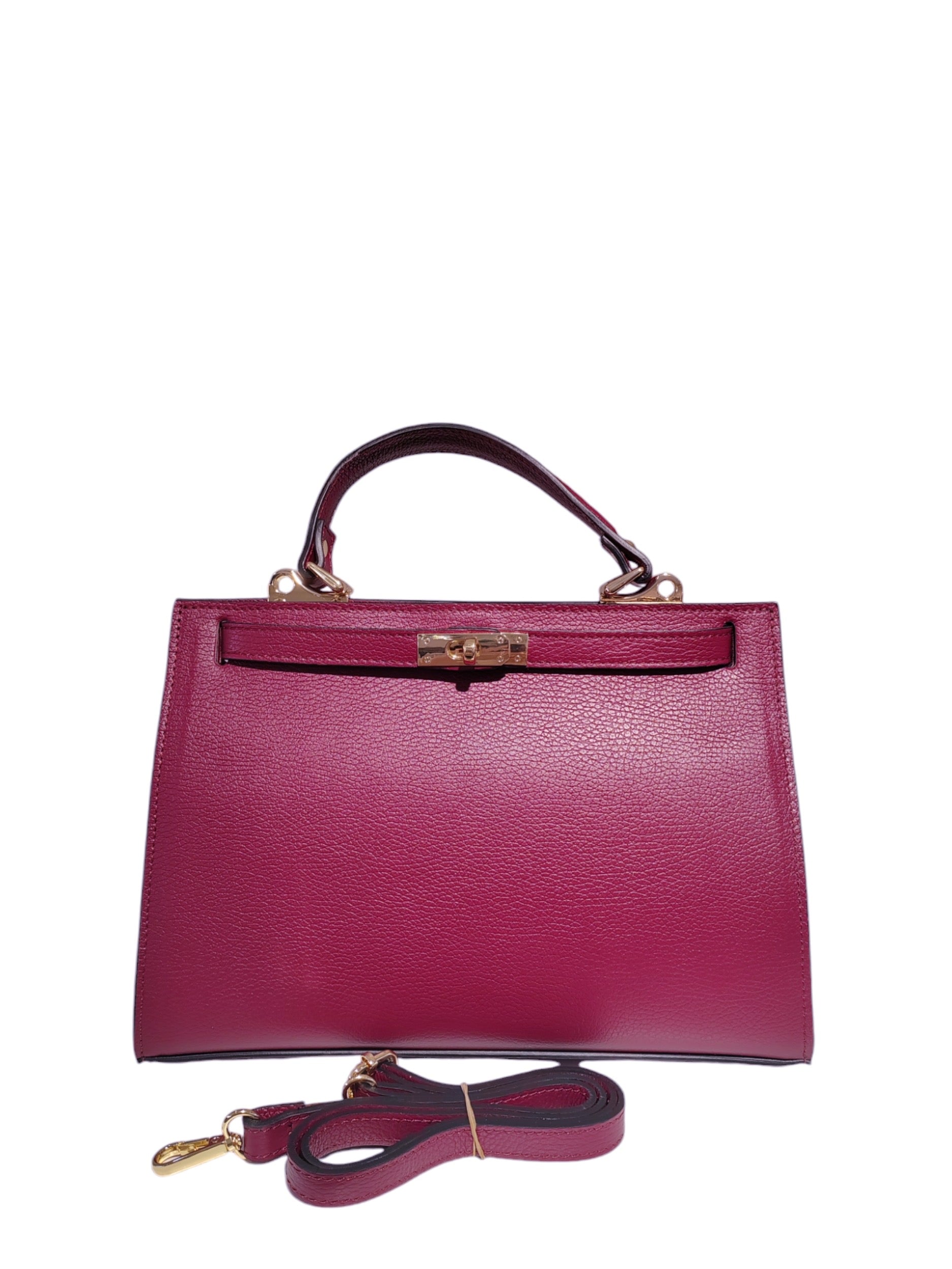 Sac À Main Élégant en Cuir Grainé 100% "AMBRE"