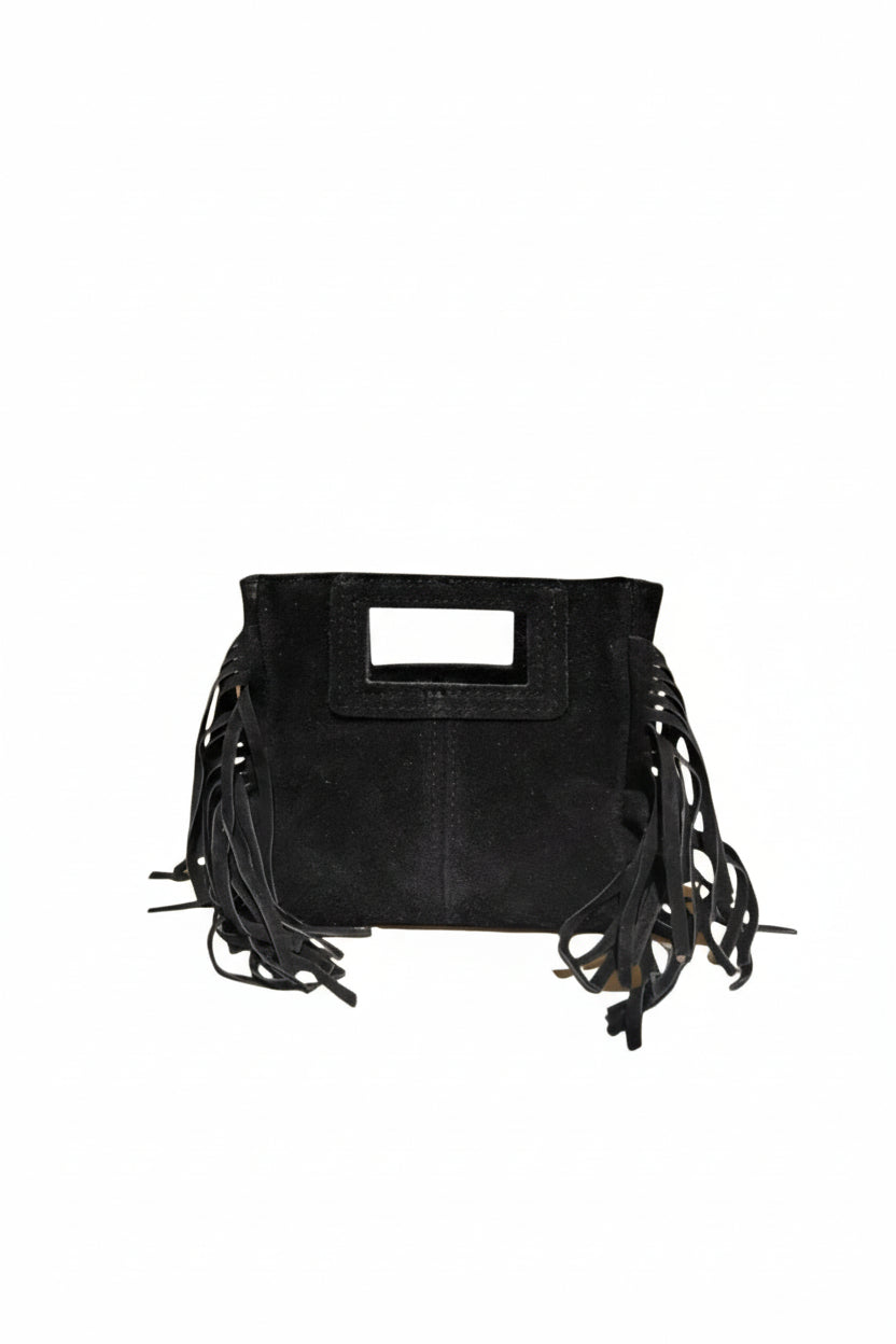 Sac à Main Cuir Nubuck avec Franges "ELLA"