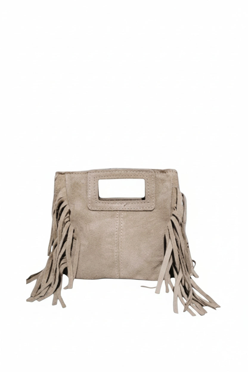Sac à Main Cuir Nubuck avec Franges "ELLA"