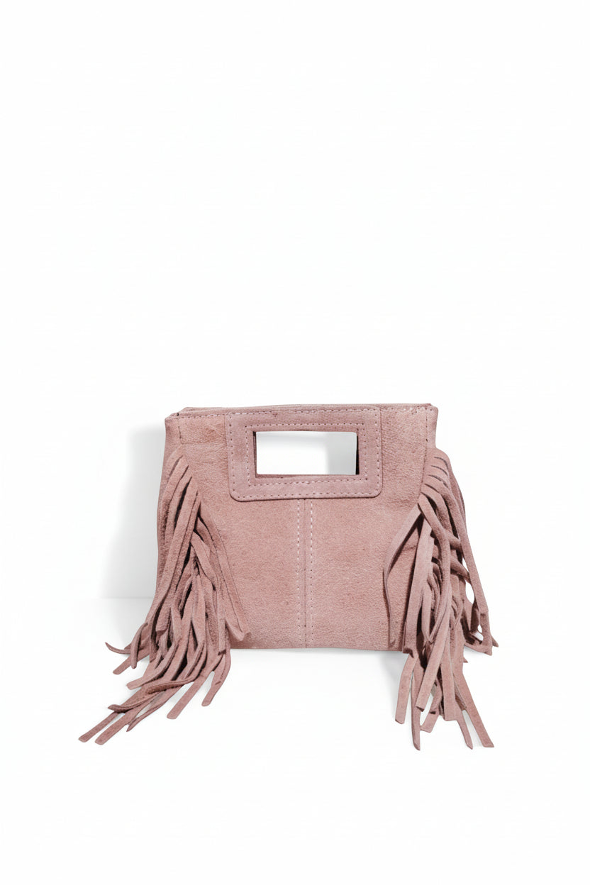 Sac à Main Cuir Nubuck avec Franges "ELLA"