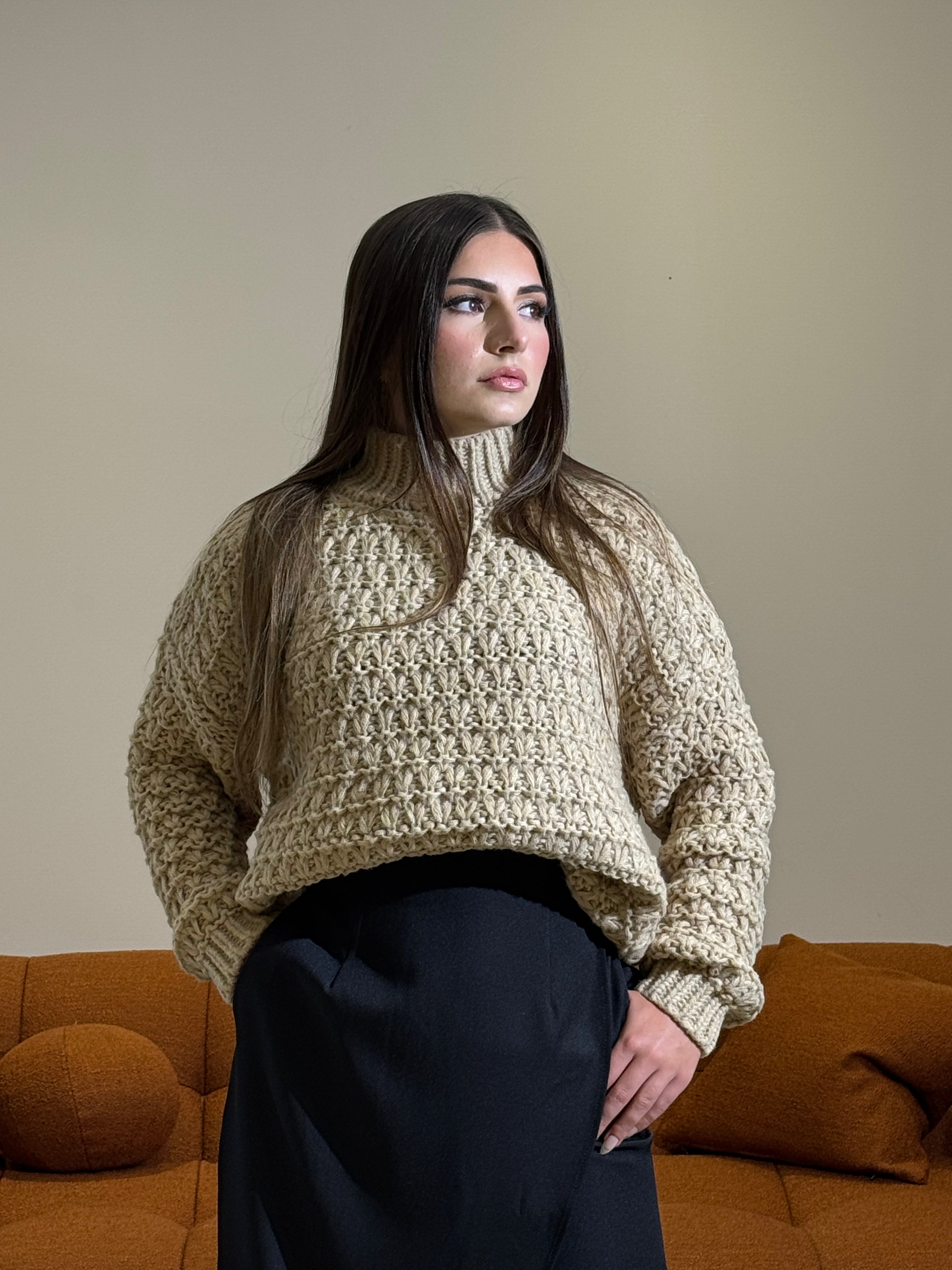 Pull Beige Tricoté