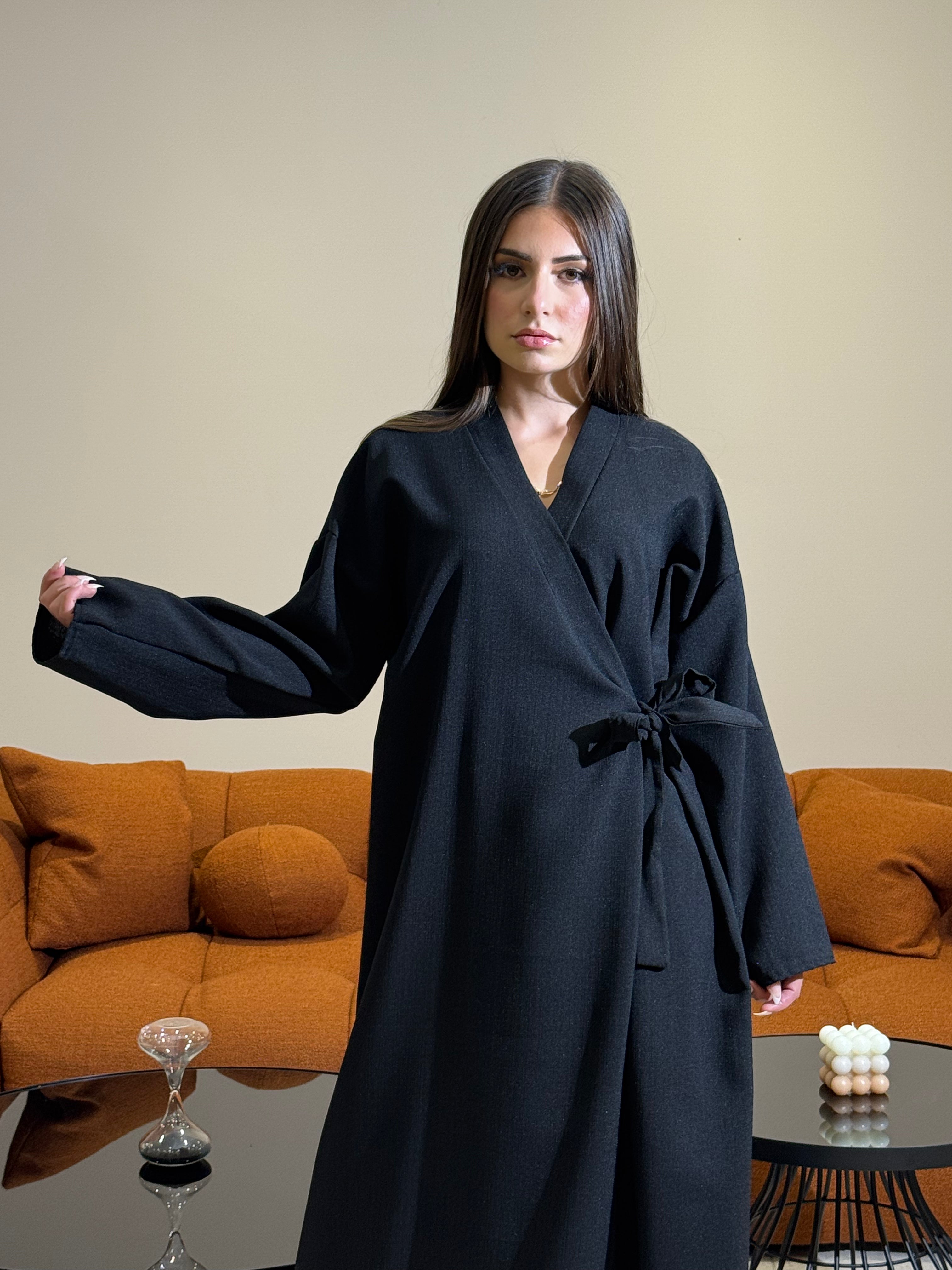 Kimono Noir Élégant