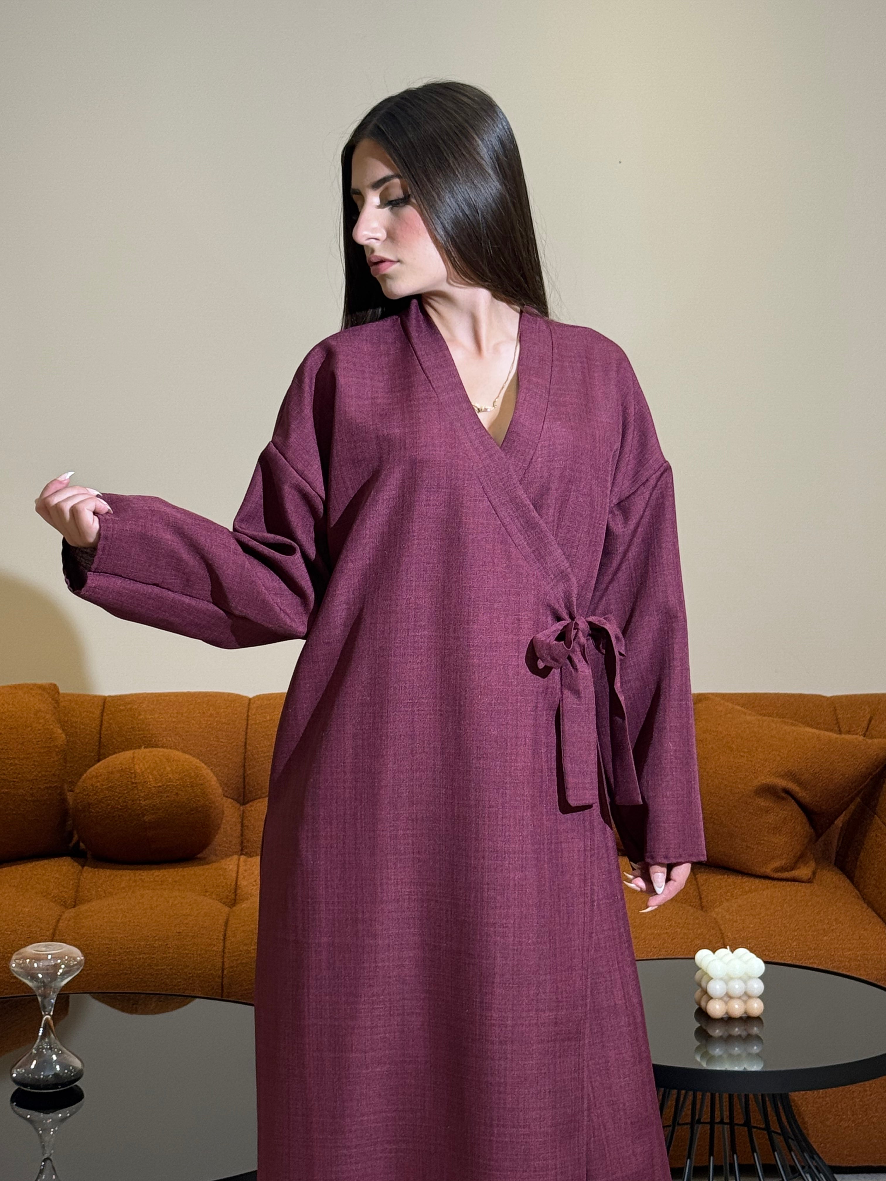 Kimono Bordeaux Élégant